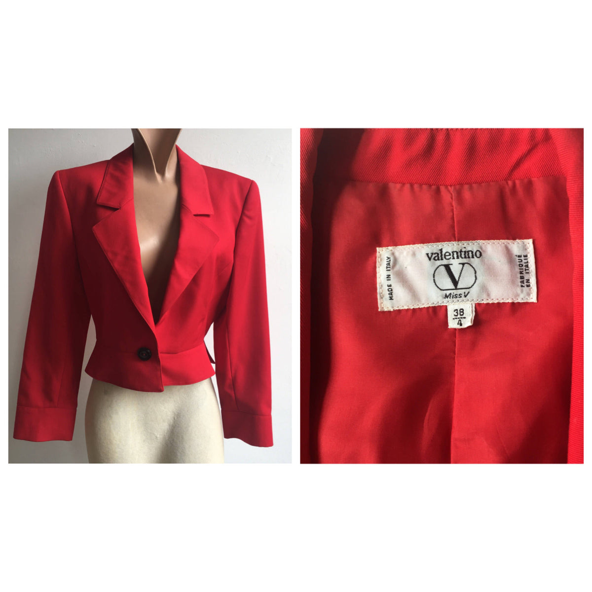 Valentino Jacket / Vintage Valentino Jacket / Vintage Valentino blazer / Valentino Red jacket / fits S / 80s Valentino 2024 red blazer