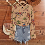Wild Western Cowboy Rodeo Long Sleeve