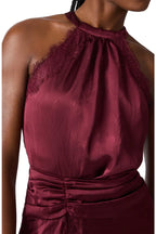 Monna Lace Detail Asymmetric Dress