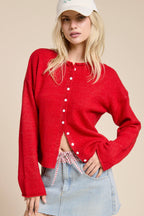 Essential Button Down Cardigan Top