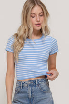 Seamless Stripe Ribbed Top