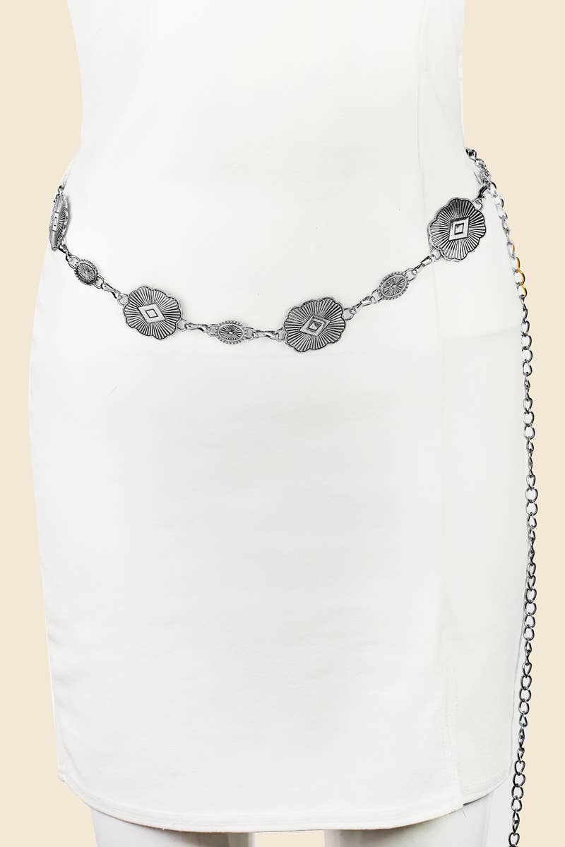 Ornate Concho Chain Belt