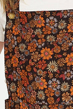 Load image into Gallery viewer, FALL FLORAL PRINT CORDUROY OVERALL