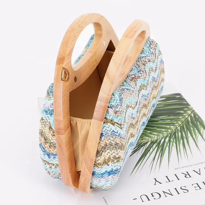 Wood Frame Handle Bag