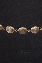 Metallic Clam Shell Chain Belt