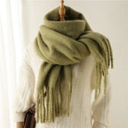 Solid Tassel Scarf