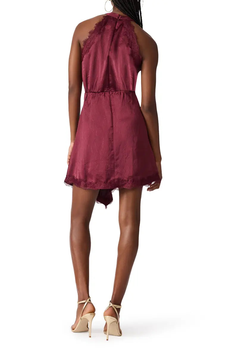 Monna Lace Detail Asymmetric Dress