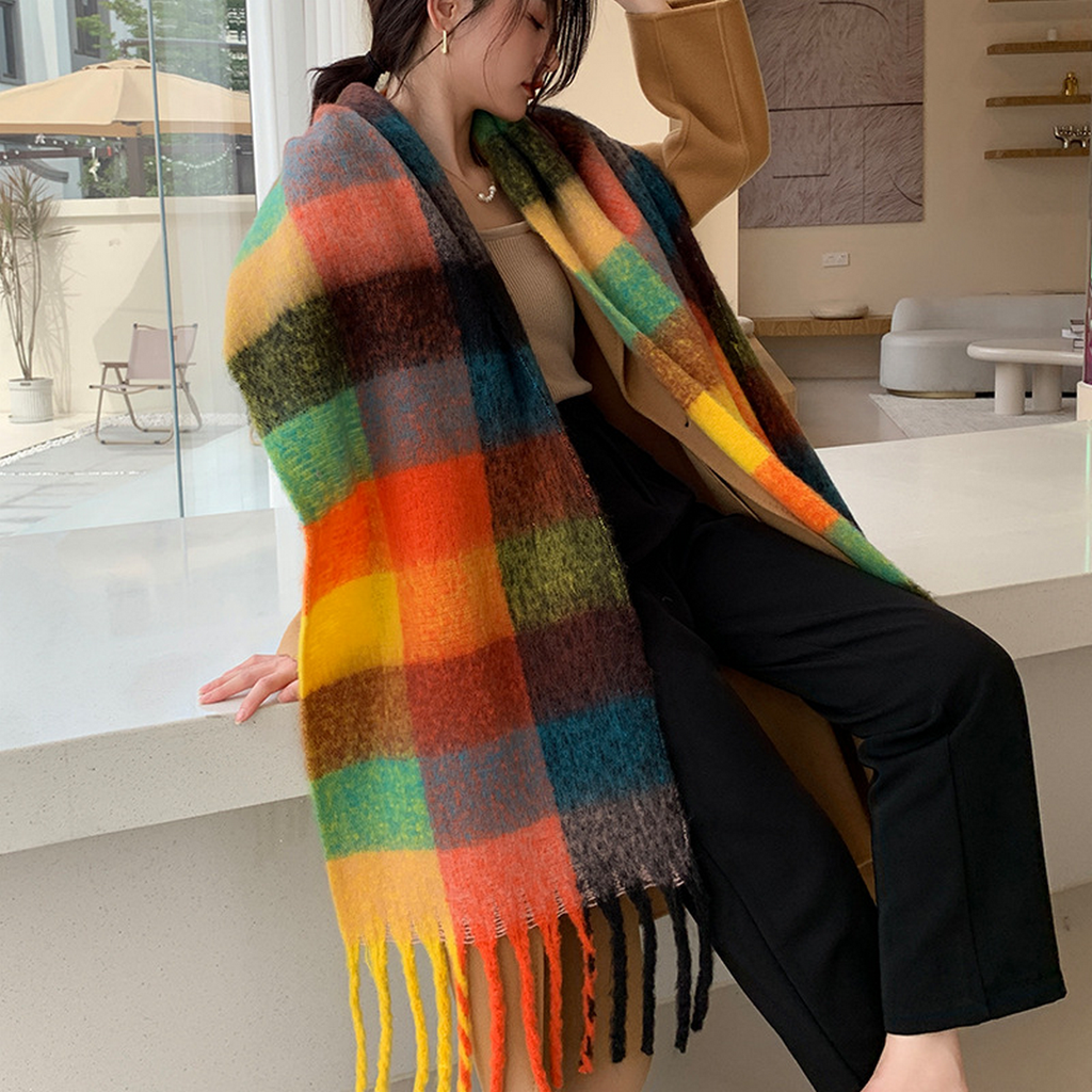 Plush Plaid Scarf