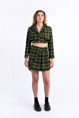 Lime Tartan Skirt