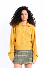 Load image into Gallery viewer, Half Zip Saffron Sweater