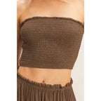 Smocked Tube Top & Tiered Skirt Set