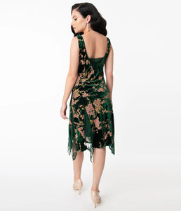 Green Floral Hemingway Flapper Dress