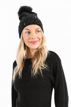 Load image into Gallery viewer, Jeweled Pom Pom Beanie