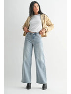 Light Wash Straight Leg Jeans