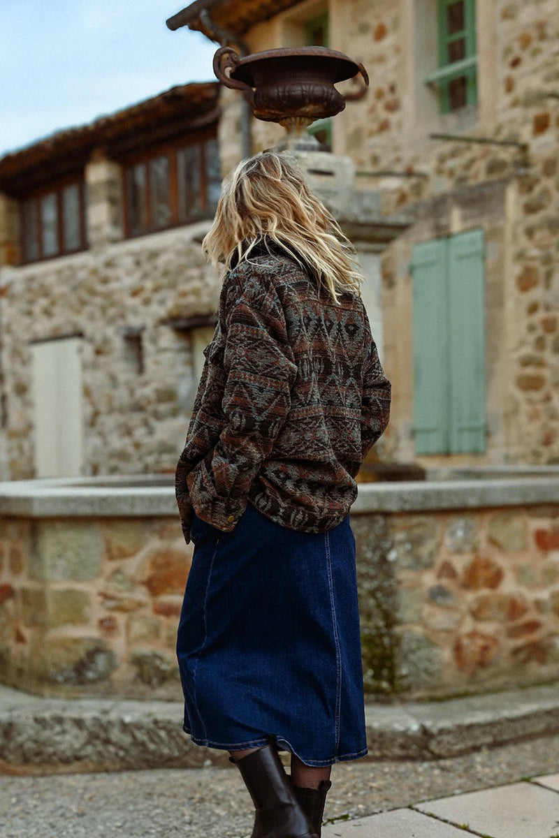 Diamond Print Overshirt