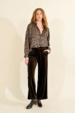 Chocolate Brown Velvet Pants