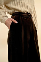 Chocolate Brown Velvet Pants