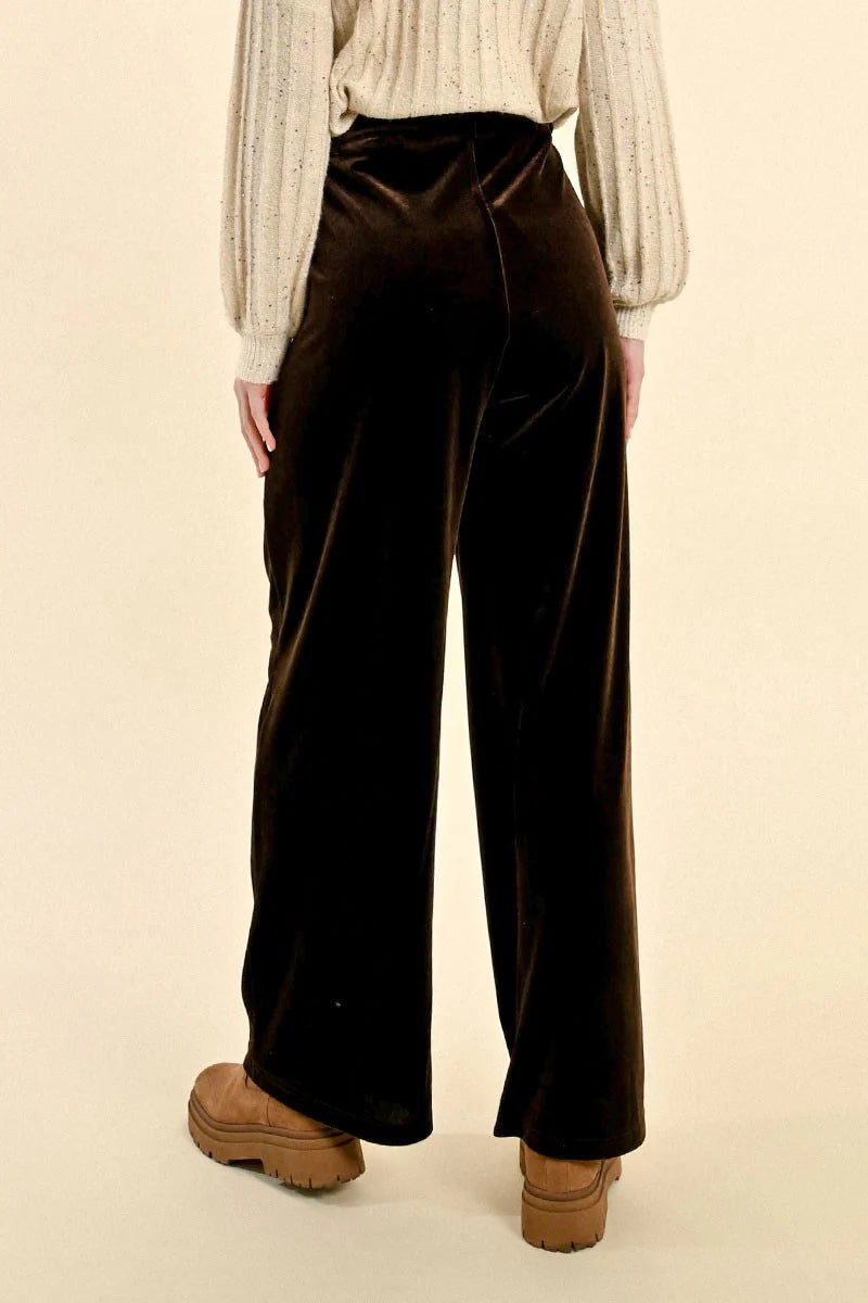 Chocolate Brown Velvet Pants