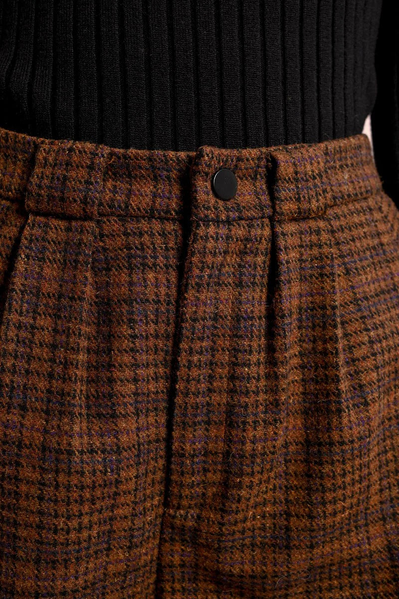 Chocolate Checked Shorts