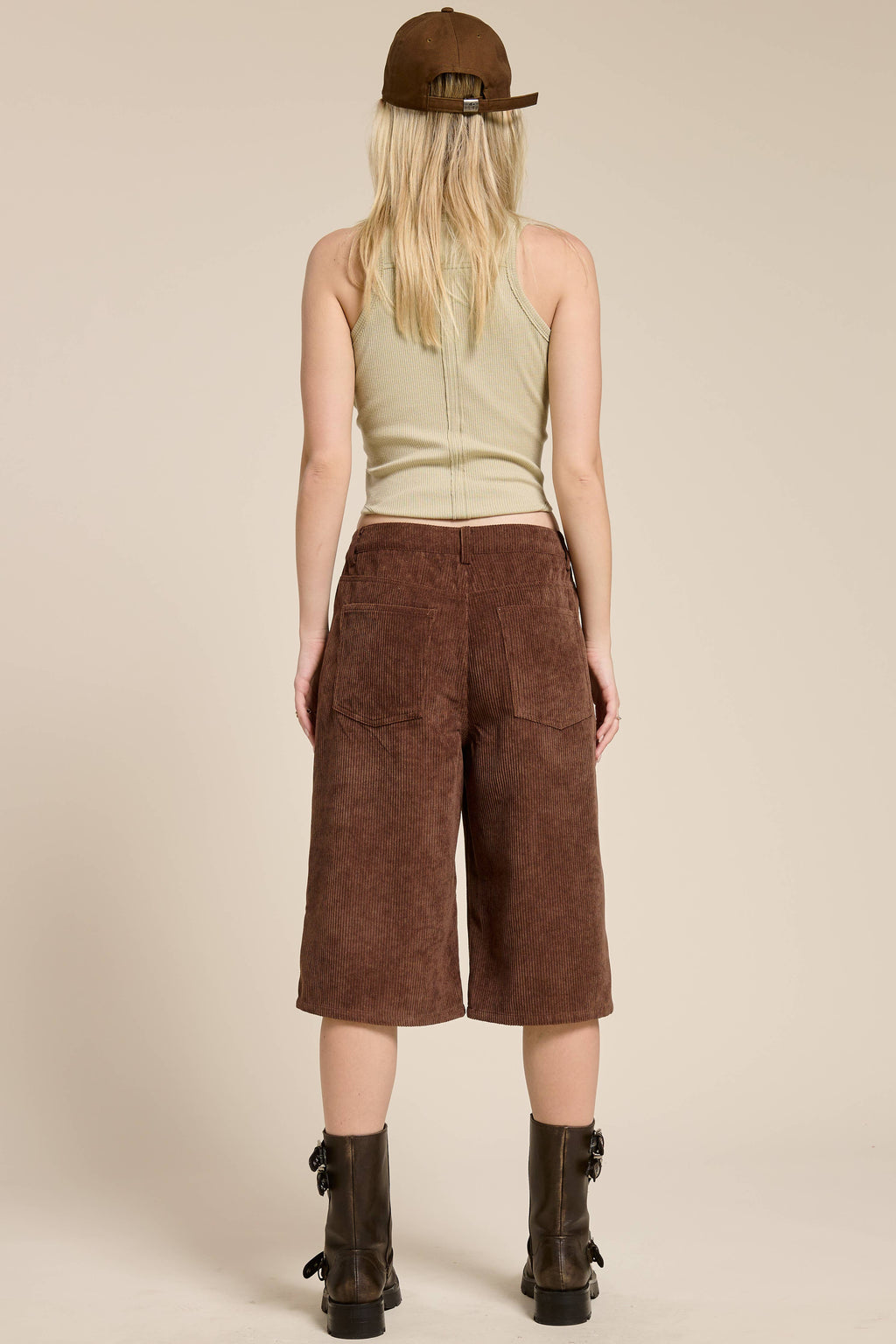 Corduroy Culotte Bermuda Shorts