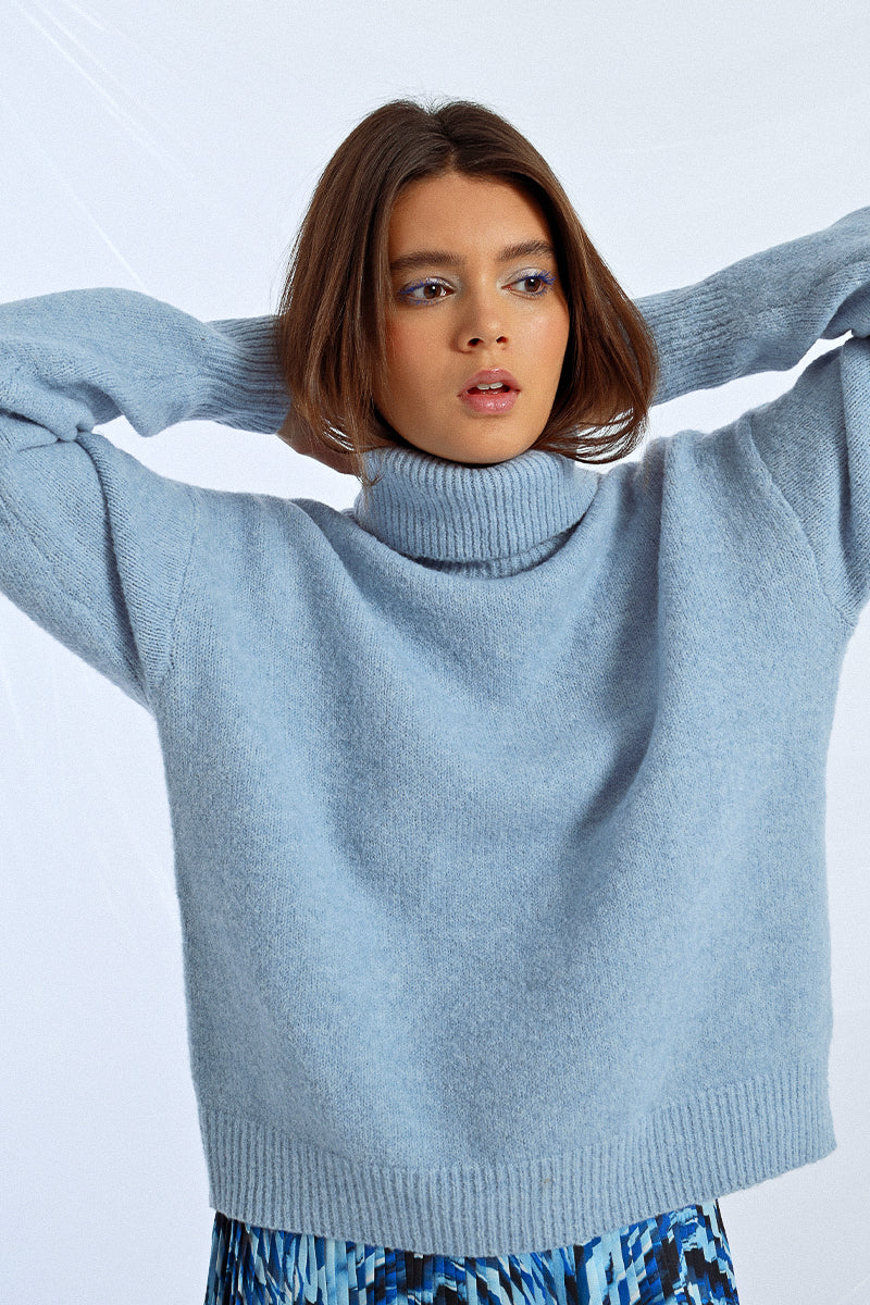 Boxy Turtleneck Sweater