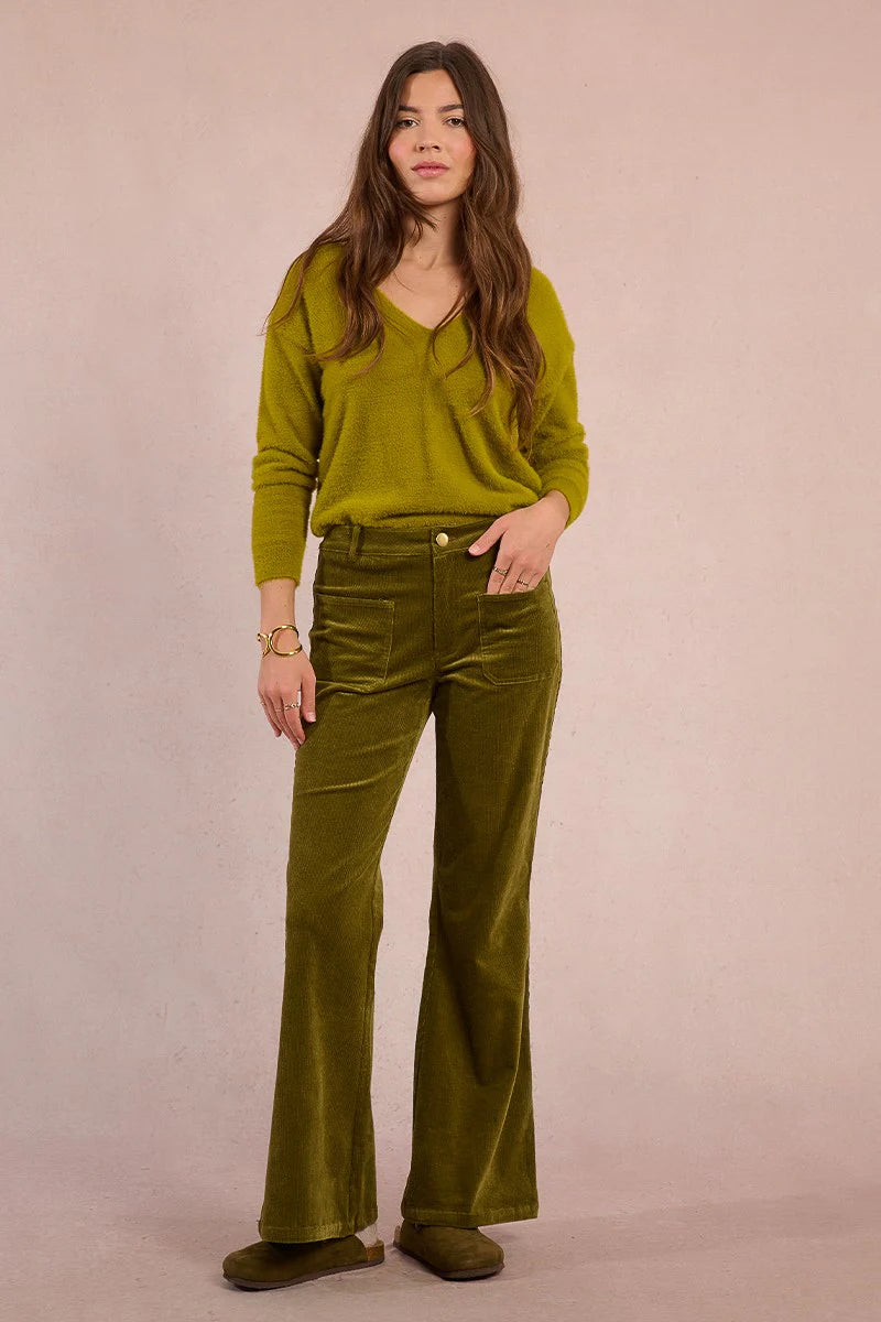 Flared Corduroy Pants