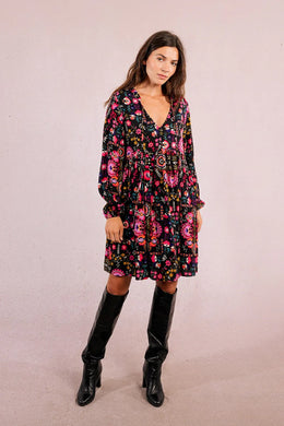 Hot Pink Hippie Dress