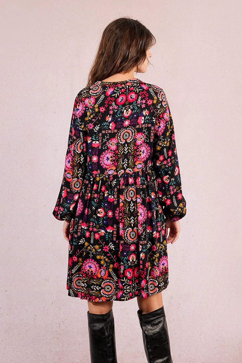 Hot Pink Hippie Dress