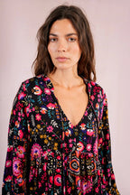 Hot Pink Hippie Dress