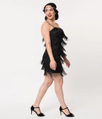 Black Tiered Flapper Dress