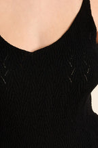 Black Knitted Tank Top