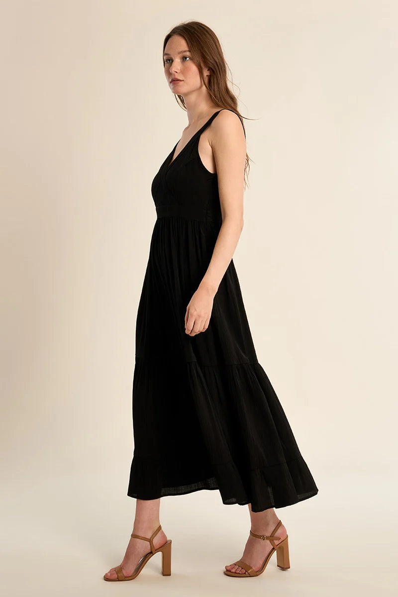 Black V-Neck Dress