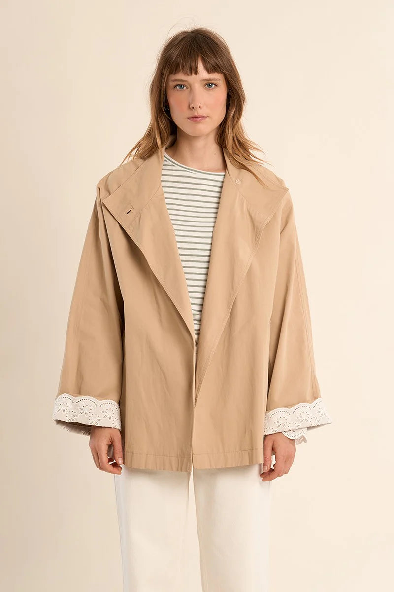 Short Belted Trench Coat