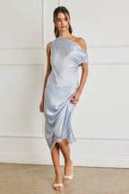 Satin Asymmetrical One Shoulder Top