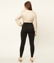 Load image into Gallery viewer, Black Pintuck High Waist Pants