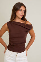 Off-the-Shoulder Sweater Top