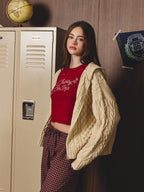 Cable Knit Sweater Hoodie Cardigan