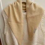 Wool Knit Triangle Scarf