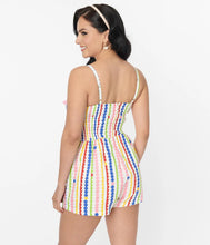 Load image into Gallery viewer, Rainbow Dot Romper