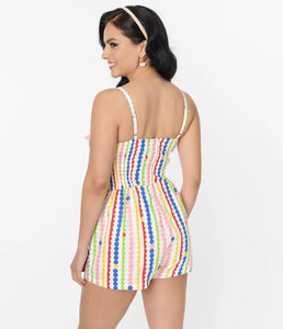 Rainbow Dot Romper