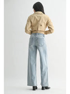 Light Wash Straight Leg Jeans