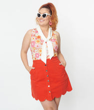 Load image into Gallery viewer, Burnt Orange Mini Skirt