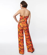 Load image into Gallery viewer, Pumpkin Floral Jumpsuit