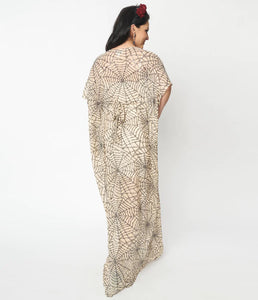Sequin Spiderweb Caftan Dress