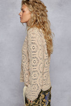 Load image into Gallery viewer, Round Neck Crochet Sweater