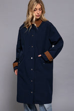 Load image into Gallery viewer, Contrast Collar Trench Coat
