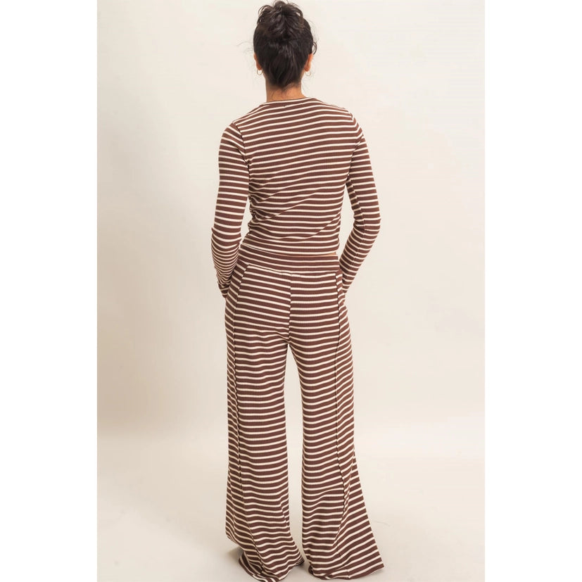 Striped Waffle Knit Pants