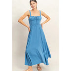 Boned Tie-Back Dress
