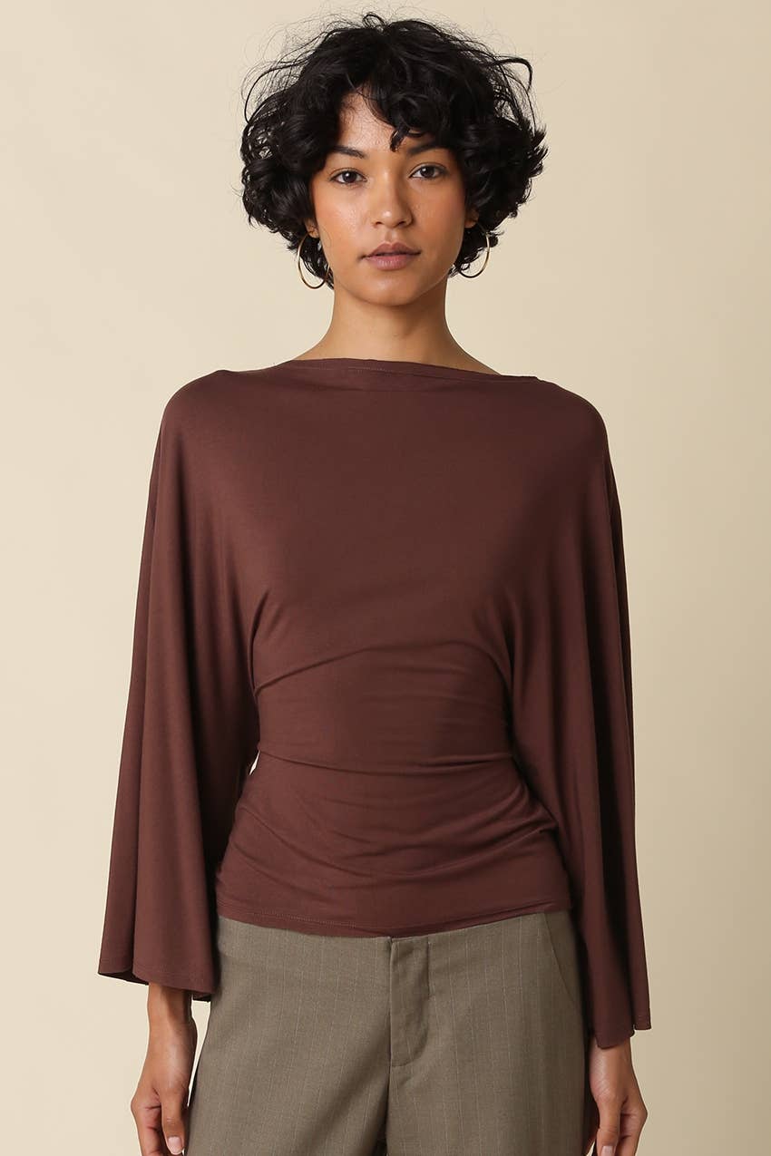 Allyson Back-Tie Dolman Sleeve Top