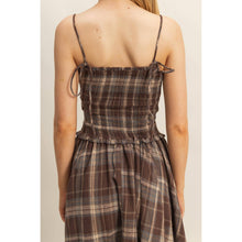 Load image into Gallery viewer, Tiered Ruffle Hem Plaid Dress